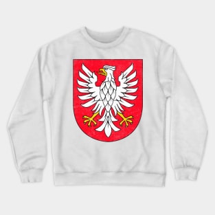 Mazovian Voivodeship / Vintage Faded Style Polish Flag Design Crewneck Sweatshirt